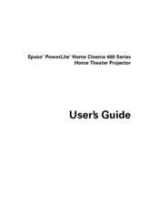 Epson PowerLite Home Cinema 400 Series User Manual