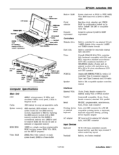 Epson ActionNote 4000 Product Information