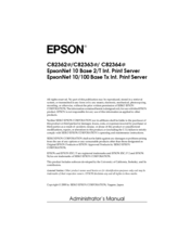 Epson C82364 Administrator's Manual