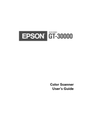 Epson 30000 - GT - Flatbed Scanner User Manual