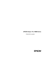 Epson 10600 - Stylus Pro Color Inkjet Printer Printer Manual