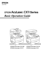 Epson AcuLaser CX11NFC Basic Operation Gude