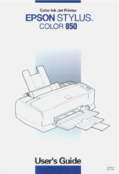 Epson Stylus Color 850 User Manual