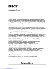 Epson Color Laser Printer Owner's Manual