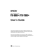 Epson FX-880+ User Manual