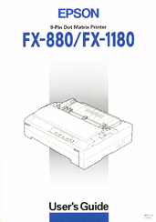 Epson FX-880 - Impact Printer User Manual