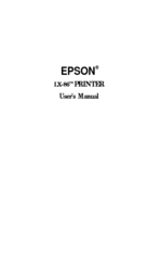 Epson LX-86TM User Manual