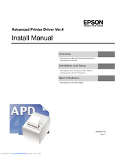 Epson Advanced Printer Driver Ver.4 Install Manual