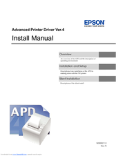 Epson Advanced Printer Driver Ver.4 Install Manual