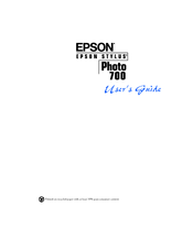 Epson Stylus Photo 700 User Manual