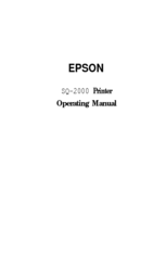 Epson SQ-2000 Operating Manual