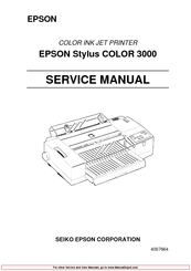 Epson STYLUS 3000 Service Manual