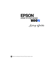 Epson Stylus Color 800N Setup Manual
