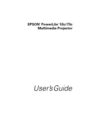 Epson PowerLite 53c User Manual