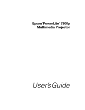 Epson PowerLite 7900pNL User Manual