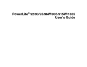 Epson PowerLite 92 User Manual