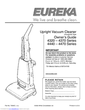 Eureka 4440 series Owner's Manual