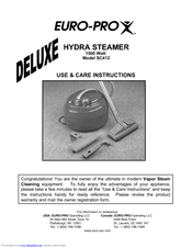Euro-Pro HYDRA STEAMER SC412 Use And Care Instructions Manual