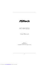 ASROCK H71M-DG3 User Manual