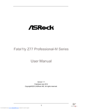 ASROCK Fatal1ty Z77 Professional-M series User Manual