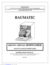 Baumatic BDW2SS Instruction Manual