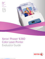 Xerox 6360V_DN Evaluator Manual