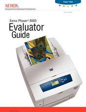 Xerox 8560/SDN - Phaser Color Solid Ink Printer Evaluator Manual