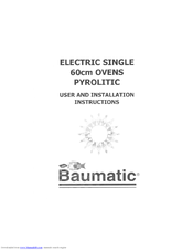 Baumatic AS14 User And Installation Instructions Manual