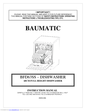 Baumatic BFD63SS Instruction Manual