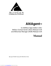 Altigen AltiAgent 5.0A Manual