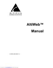 Altigen AltiWeb 5.1 Manual
