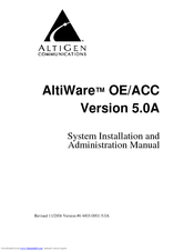 Altigen Altiware HPBX 5.0A Administration Manual