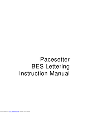 Brother BES Lettering Instruction Manual