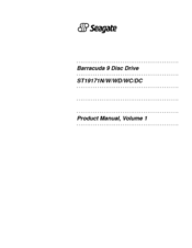 Seagate ST19171W - Barracuda 9.1 GB Hard Drive Product Manual