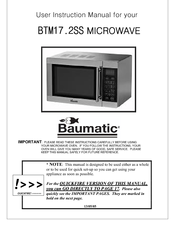 Baumatic BTM17.2SS User Instruction Manual