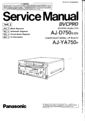 Panasonic AJ-D750E Service Manual