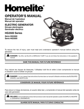 Homelite HG3500 series Operator's Manual