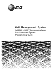 AT&T Call Management System Installation And Programming Manual