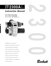 Beckett CF 2300A Instruction Manual