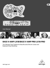 Behringer BASS V-AMP PRO LX1B PRO User Manual