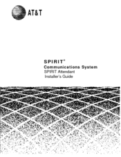 AT&T SPIRIT Attendant Installer's Manual