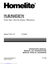 Homelite Ranger UT10926 Operator's Manual
