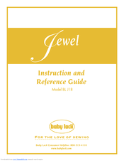 Baby Lock Jewel BL J18 Instruction And Reference Manual