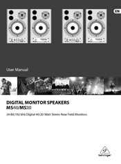 Behringer DIGITAL MONITOR SPEAKERS MS40 User Manual