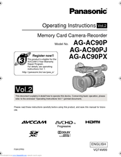 Panasonic AVCCAM AG-AC90P Operating Instructions Manual