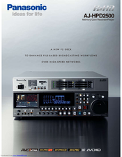 Panasonic AJ-HPD2500 Brochure