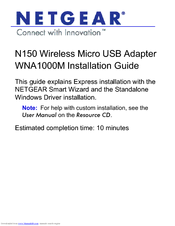 Netgear WNA1000M User Manual