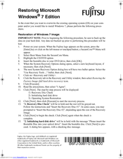 Fujitsu LifeBook UH900 Instruction Booklet