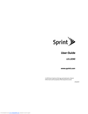 LG LX290 User Manual