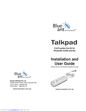 Blueant Talkpad Installation And User Manual